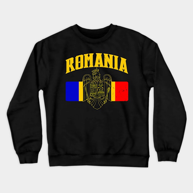 Romania Flag I Love Romania Crewneck Sweatshirt by swissles